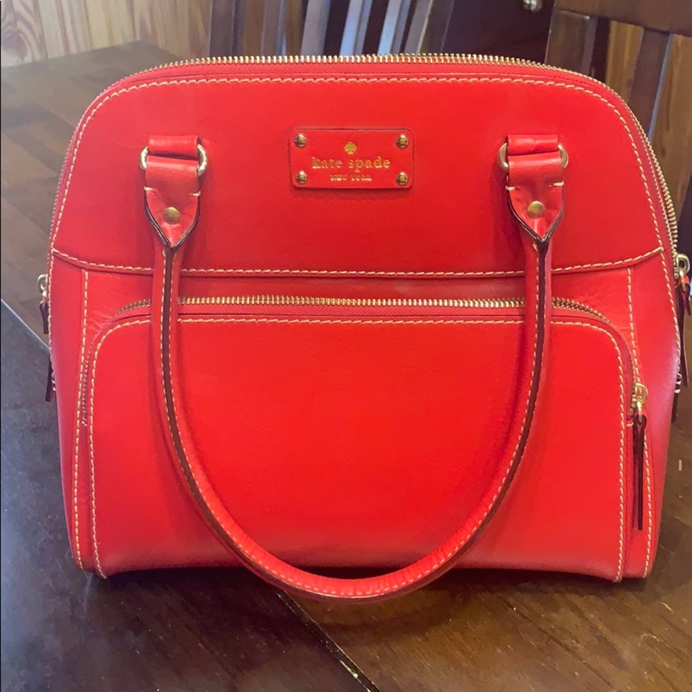 kate spade Maeda Wellesley Leather Handbag - red